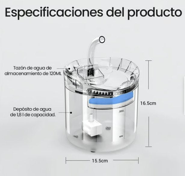 Bebedero Fuente Electrico Mascotas